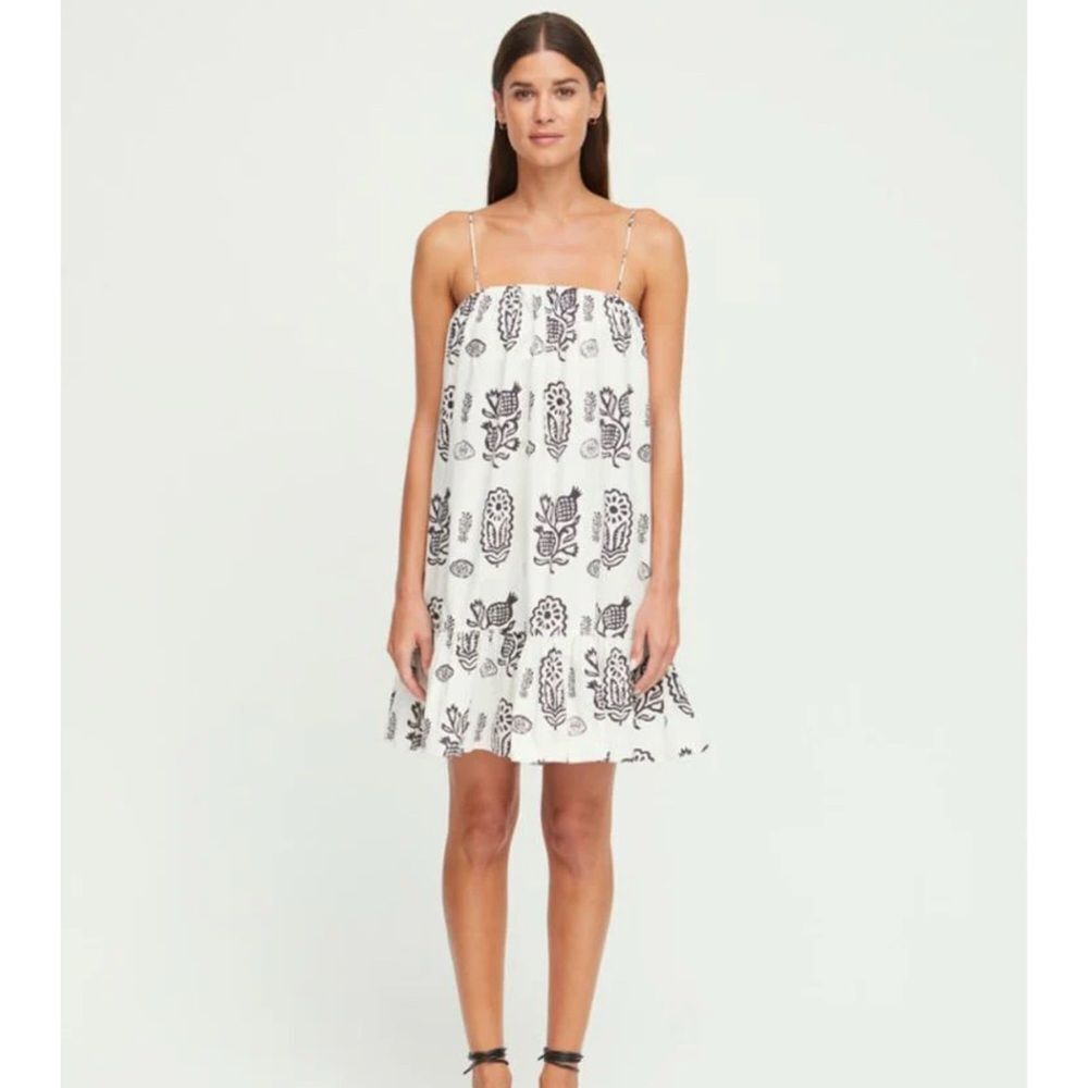 RHODE Floral Black and White Women's W OR W/O Straps